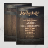 Festa de Aniversário em Barril de Madeira Rústico