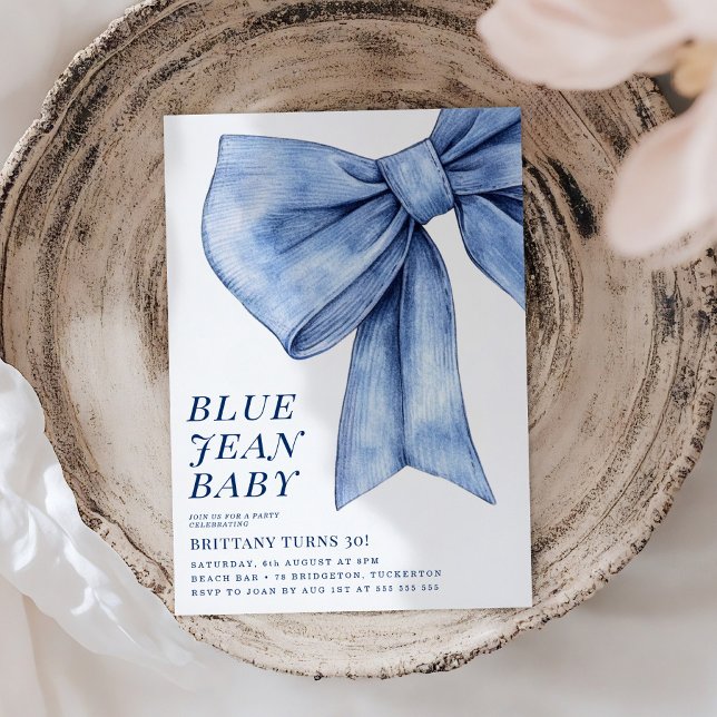 Convites Festa de Aniversário em Denim com Arco Moderno (Criador carregado)