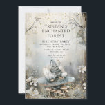 Convites Festa de aniversário Encantada do Forest Kid<br><div class="desc">Um convite de aniversário magia encantado para uma festa de aniversário de garotinha,  com um cenário de floresta encantado e chapéu de magia,  e cogumelos na floresta. Disponível no impressão,  como um download digital para enviar em seu telefone ou em ambos.</div>
