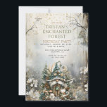 Convites Festa de aniversário Encantada do Forest Kid<br><div class="desc">Uma magia floresta encantada temia o convite de aniversário para uma garotinha ou festa de aniversário,  apresentando um cenário de floresta encantado no bosque com um rato mágico de floresta,  flores e árvores. Disponível no impressão,  como um download digital para enviar em seu telefone ou em ambos.</div>