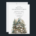 Convites Festa de aniversário Encantada do Forest Kid<br><div class="desc">Uma magia floresta encantada temia o convite de aniversário para uma menina ou festa de aniversário de menino,  apresentando um cenário de floresta encantado na floresta com um gnomo mágico e animais de floresta. Disponível no impressão,  como um download digital para enviar em seu telefone ou em ambos.</div>