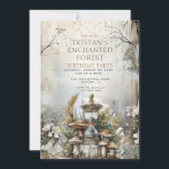 Convites Festa de aniversário Encantada do Forest Kid<br><div class="desc">Uma magia floresta encantada temia o convite de aniversário para uma garotinha ou festa de aniversário,  apresentando um cenário de floresta encantado no bosque com um rato mágico de floresta,  flores e árvores. Disponível no impressão,  como um download digital para enviar em seu telefone ou em ambos.</div>