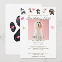 Festa de Aniversário Engraçada de Cachorro Fêmea c