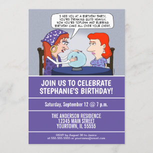 Convites Festa de aniversário engraçada do caixa de fortu