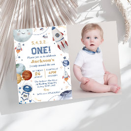 Convites Festa de aniversário Espacial Exterior 1 rua Perco