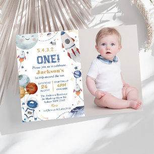 Convites Festa de aniversário Espacial Exterior 1 rua Perco