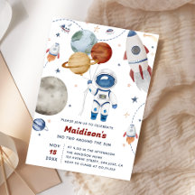 Festa de aniversário Espacial Exterior 3ª Viagem E