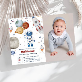 Convites Festa de aniversário Espacial Exterior 3ª Viagem E