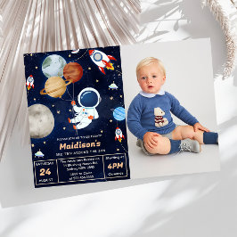 Convites Festa de aniversário Espacial Exterior 3ª Viagem E