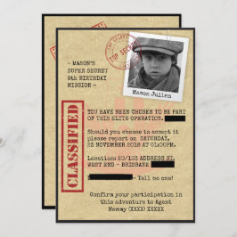 Convites Festa de aniversário espiã