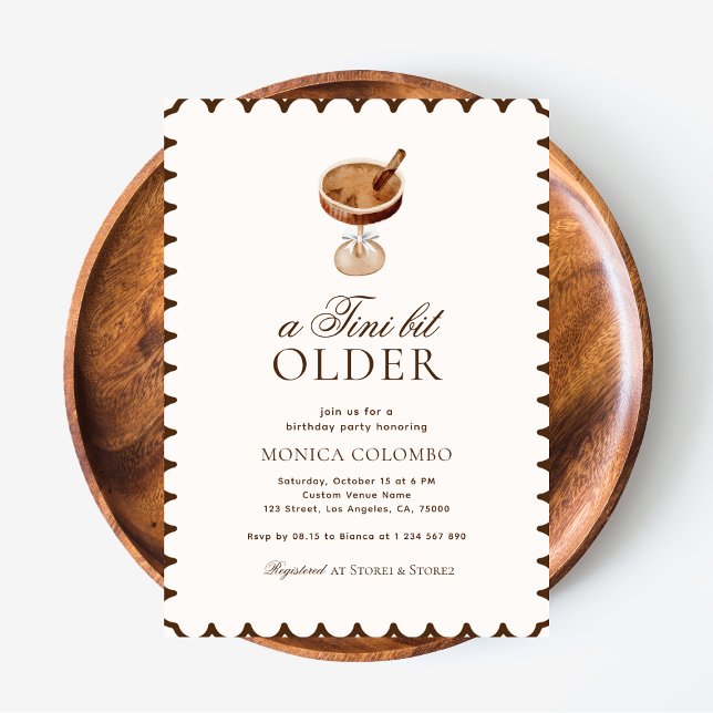 Convites Festa de aniversário Espresso Martini Um Tini Bit  (Criador carregado)