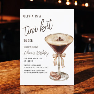 Convites Festa de aniversário Espresso Martini Um Tini Bit