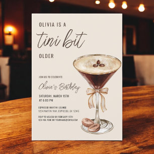 Convites Festa de aniversário Espresso Martini Um Tini Bit
