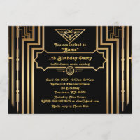 Festa de aniversário, estilo Gatsby, Art-Deco, pre