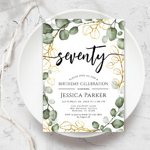 Convites Festa de aniversário Eucalyptus Wreath 70