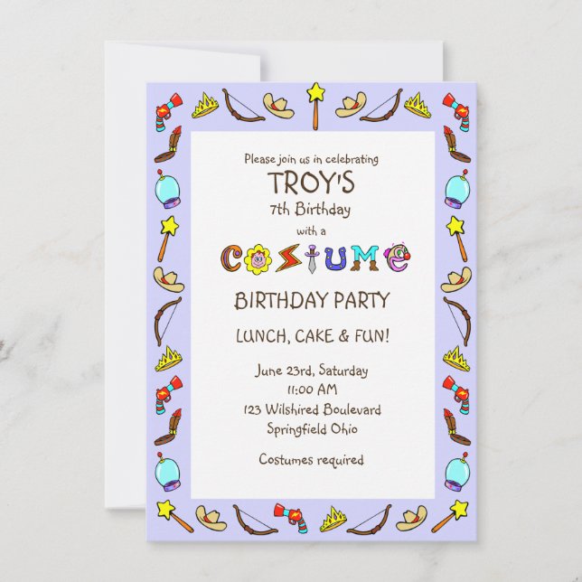 Convites Festa de Aniversário Festa de Crianças (Frente)