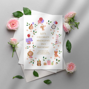 Convites Festa de aniversário Filha de Amigos da Floresta