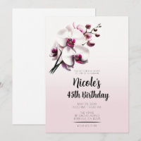 Festa de Aniversário Flor de Orquídea Rosa e Branc