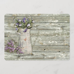 Convites festa de aniversário floral da lavanda elegante d