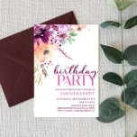Convites Festa de aniversário Floral Violeta Roxa<br><div class="desc">Este é um Convite de aniversário de Flores Violeta Roxo-Roxo!</div>