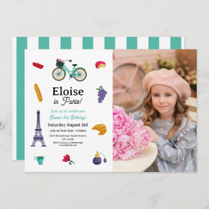 Convites Festa de Aniversário Francês em Paris Diversão Men