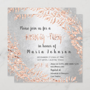 Convites Festa de aniversário Fraqueza Rosa de de Fita Dour