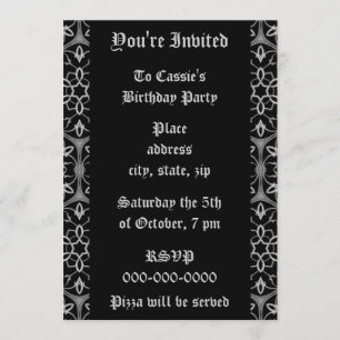 Convites Festa de aniversário geométrica gótica caleidos