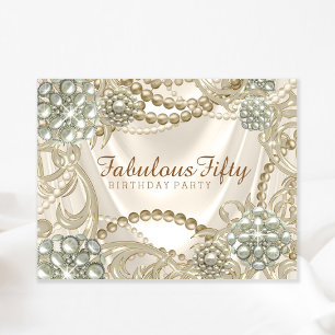 Convites Festa de aniversário Glam Pearl