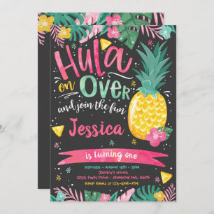 Convites Festa de aniversário Havaiana Luau Pineapple Luau