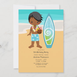 Convites Festa de aniversário Hawaiian Luau Boy