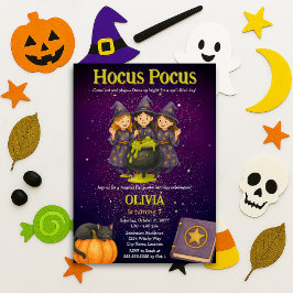 Convites Festa de Aniversário Hocus Pocus Halloween