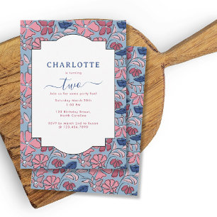 Convites Festa de aniversário Impressão de de Blocos Florai
