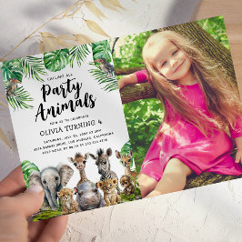 Convites Festa de Aniversário Infantil com Fotos de Animais