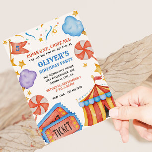 Convites Festa de Aniversário Infantil com Ingresso de Carn