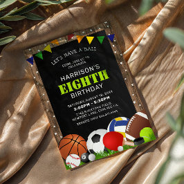 Convites Festa de Aniversário Infantil com Tema Esportivo R