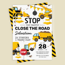 Festa de Aniversário Infantil de Caminhão de Const