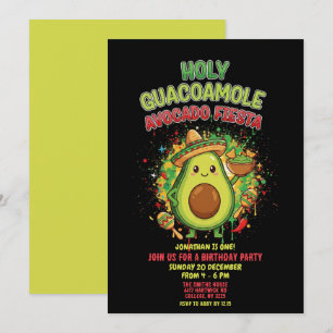 Convites Festa de Aniversário Infantil Holy Guacamole Avoca