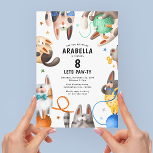 Convites Festa de Aniversário Infantil Patinha de Gato