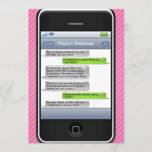 Convites Festa de aniversário iParty telefone esperto