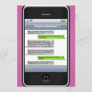 Convites Festa de aniversário iParty telefone esperto