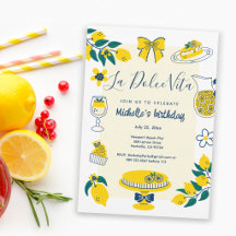 Festa de Aniversário La Dolce Vita Amarelo Limão D