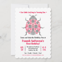 Convites Festa de aniversário Ladybug ・ Elegante e bonito