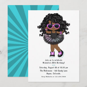 Convites Festa de aniversário Legal de Rap Hip Hop Tutu