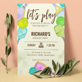 Convites Festa de aniversário Luminosa do Tema de Aquarela