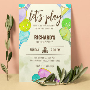 Convites Festa de aniversário Luminosa do Tema de Aquarela