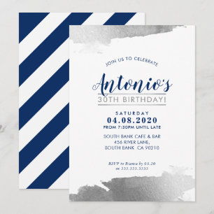 Convites FESTA DE ANIVERSÁRIO LUXE CONVIDA prata dourada mo