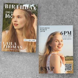 Convites Festa de aniversário Magazine Cobrir Fotografias J