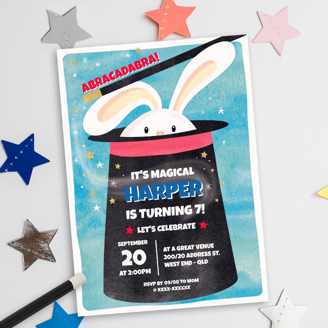 Convites Festa de aniversário mágica (Criador carregado)