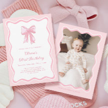 Festa de Aniversário Menina Laço Coquette Rosa