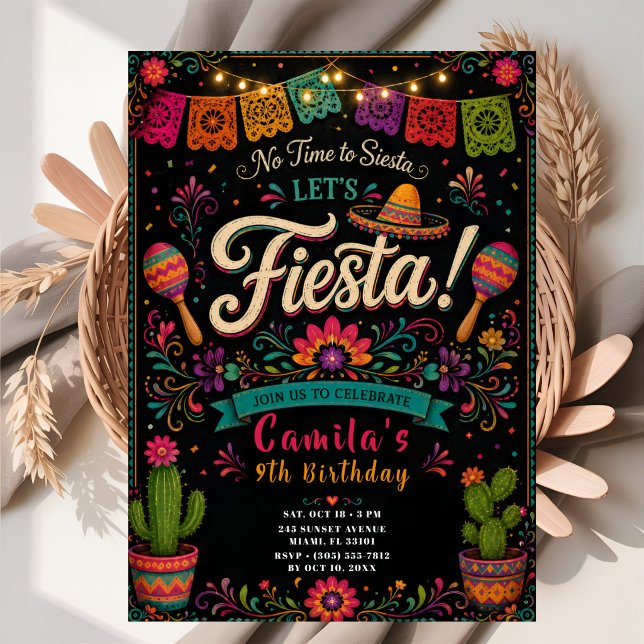 Convites Festa de Aniversário Mexicana (Criador carregado)